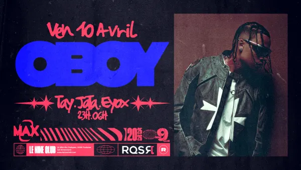 OBOY - VENDREDI 10 AVRIL | Nine Club