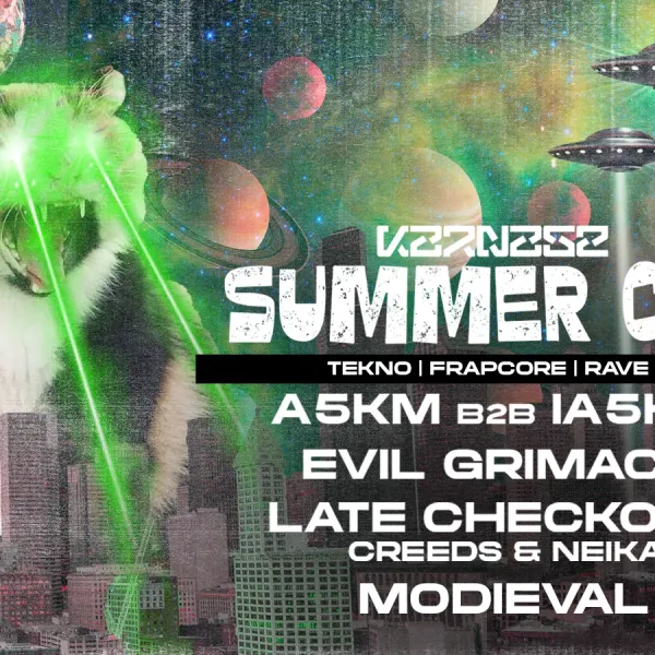 Affiche de l'événement Karnage Summer Club #3 : EVIL GRIMACE + A5KM + LATE CHECKOUT (CREEDS & NEIKA)+ MODIEVAL