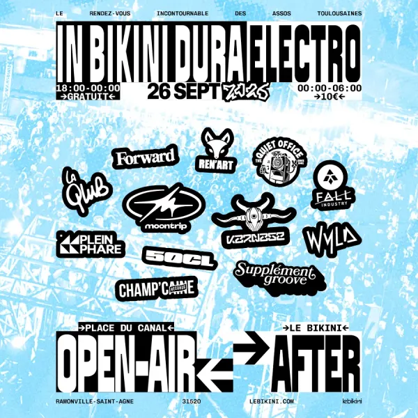 Affiche de l'événement In Bikini Dura Electro XXL : Open-Air + After