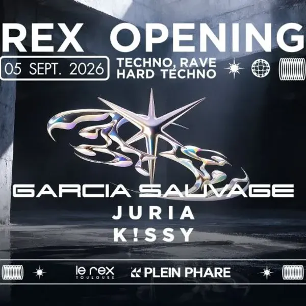 Affiche de l'événement REX TECHNO OPENING x PLEIN PHARE - ENTREE GRATUITE*