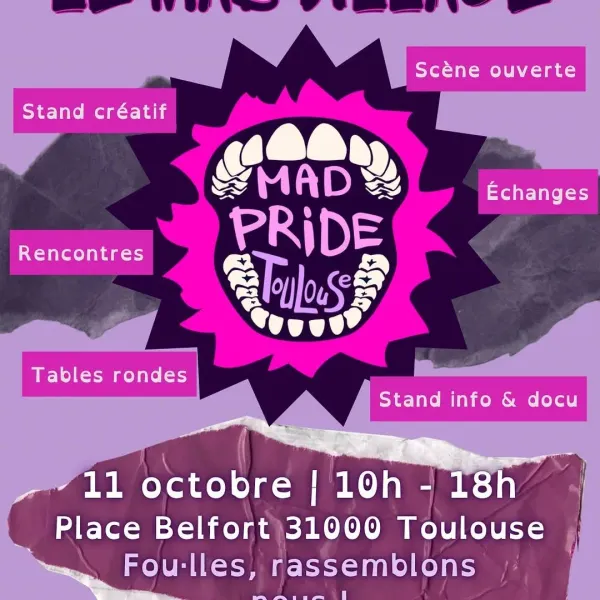 Affiche de l'événement Mad Pride Toulouse - Le Mad Village