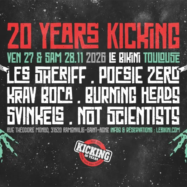 Affiche de l'événement 20 Years Kicking (pass 2 jours)