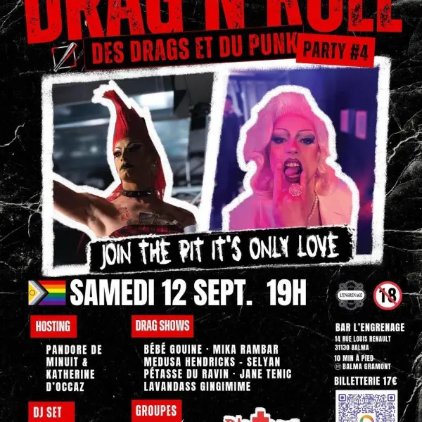 Affiche de l'événement Drag’n’roll : 1 an d'existence