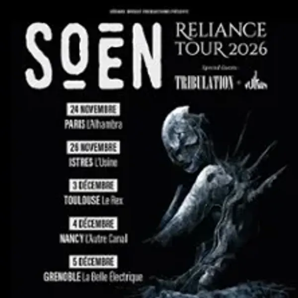Affiche de l'événement Soen + Tribulation