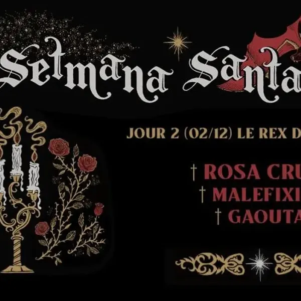 Affiche de l'événement Rosa Crux + Malefino + Gaouta