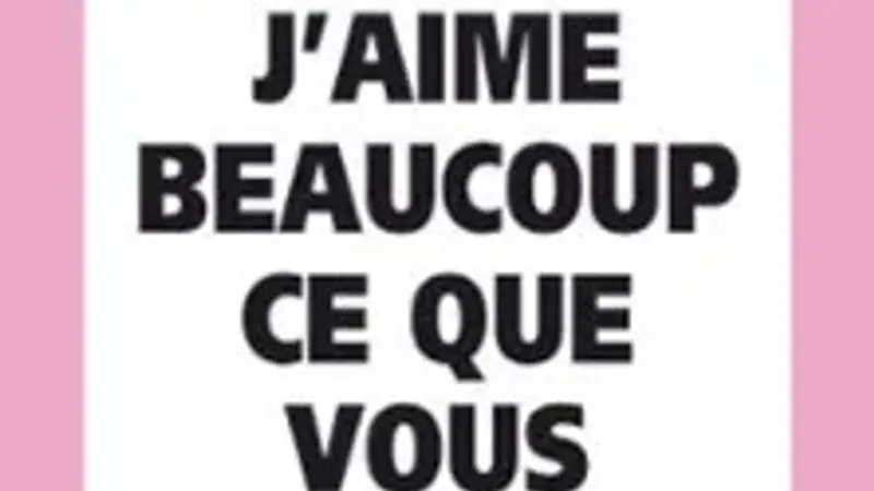 J'Aime Beaucoup ce que Vous Faites !